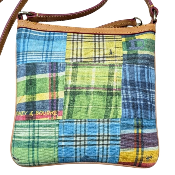 Dooney & Bourke Vintage Y2K Plaid Ant Print Letter Carrier Crossbody - Picture 7 of 14